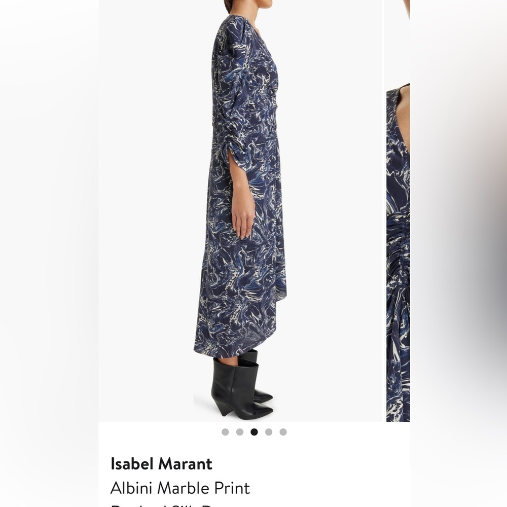 Isabel Marant Blue Marble Print Dress - Picture 3 of 8